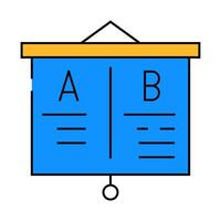 presentation business intelligence icon color illustration vector