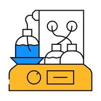 chromatograph electronic tool icon color illustration vector