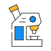 microscope laboratory tool icon color illustration vector