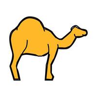 camel animal icon color illustration vector