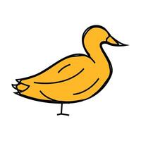 duck farm bird icon color illustration vector