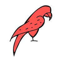 parrot bird icon color illustration vector