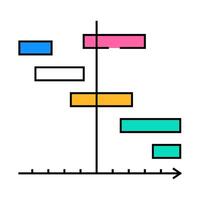 separation of tasks icon color illustration vector