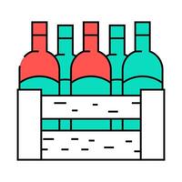 wine box icon color illustration vector