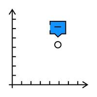 dot plot visualization icon color illustration vector