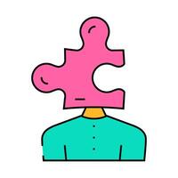 puzzle for resolve business problem icon color illustration vector