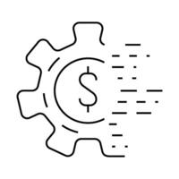 digitization of processes business manager icon color illustration vector