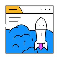 launch startup icon color illustration vector