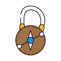 compass diver tool icon color illustration vector