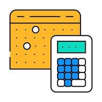 calculation of cost and terms icon color illustration vector