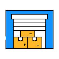 warehouse building icon color illustration vector