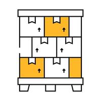 parcel boxes icon color illustration vector