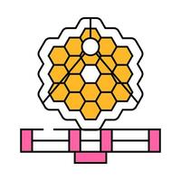 james webb space telescope icon color illustration vector
