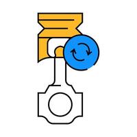 replacing piston icon color illustration vector