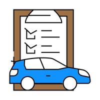 check list car service icon color illustration vector