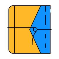 diary with string icon color illustration vector