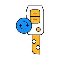 duplicate key icon color illustration vector