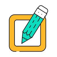 edit file icon color illustration vector