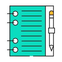 replaceable leaflet diary icon color illustration vector