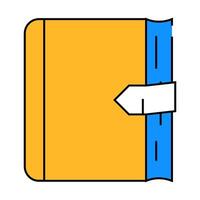 diary notebook icon color illustration vector