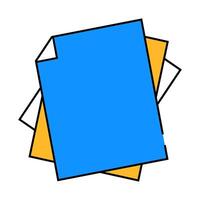 paper list icon color illustration vector