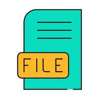 file digital document icon color illustration vector