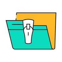 save file in folder icon color illustration vector