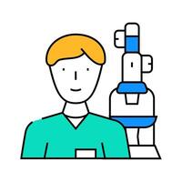 laboratory worker icon color illustration vector