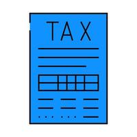tax financial report icon color illustration vector
