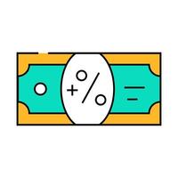 dividend passive income icon color illustration vector