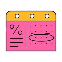 calendar with week of discounts icon color illustration vector