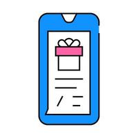 newsletter in messenger icon color illustration vector