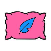 pillow soft accessory for sleep icon color illustration vector