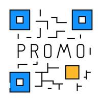 qr code icon color illustration vector