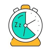 sleep hours icon color illustration vector