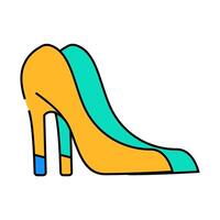 shoes for bride icon color illustration vector