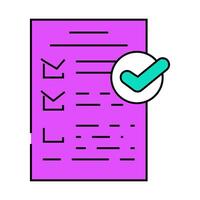 check list compliance icon color illustration vector