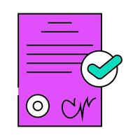 documentation compliance icon color illustration vector