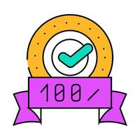 guarantee or certified compliance icon color illustration vector
