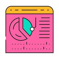 calendar with report on work done icon color illustration vector
