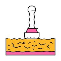 laser removal of blood vessels icon color illustration vector