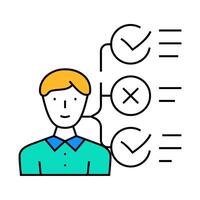 choice of qualities icon color illustration vector
