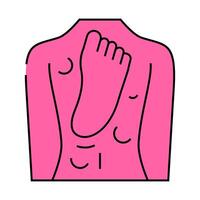 back and leg shiatsu icon color illustration vector