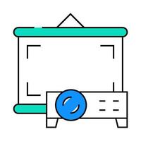 projector electronic device icon color illustration vector