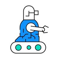 robot technology icon color illustration vector