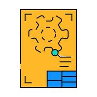 drawing digital document icon color illustration vector