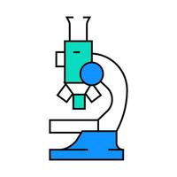 microscope laboratory tool icon color illustration vector