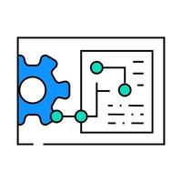 engineering processing icon color illustration vector