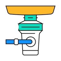 garbage disposal icon color illustration vector