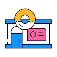 donut shop icon color illustration vector